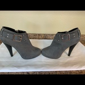 Michael Antonio Grey Faux Suede Bootie